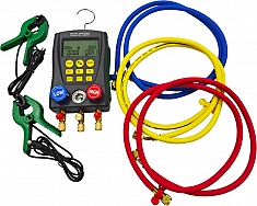 Цифровой манометрический коллектор со шлангами и клеммами Voll V-100 Digital Цифровой манометрический коллектор со шлангами и клеммами Voll V-100 Digital